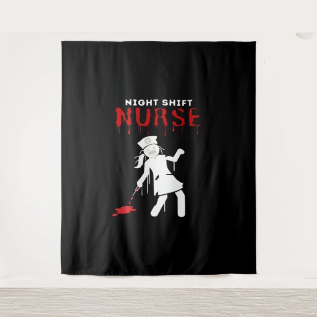 Tenture Nuit Shift Nurse Funny Halloween Classic T-Shirt (Devant)
