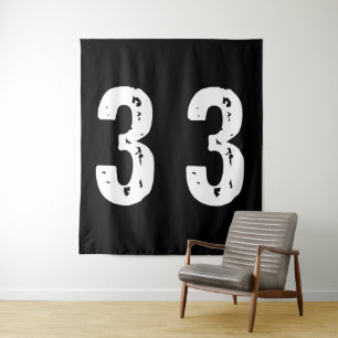 Tenture Numéro de sport 33