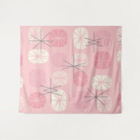 Oblongs Motifs du milieu du siècle rose Vanille