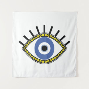 Tenture Oeil bleu, bonne chance, protection contre le mauv