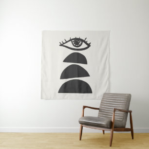 Tenture oeil de vision Abstrait avec équilibrage pierres t
