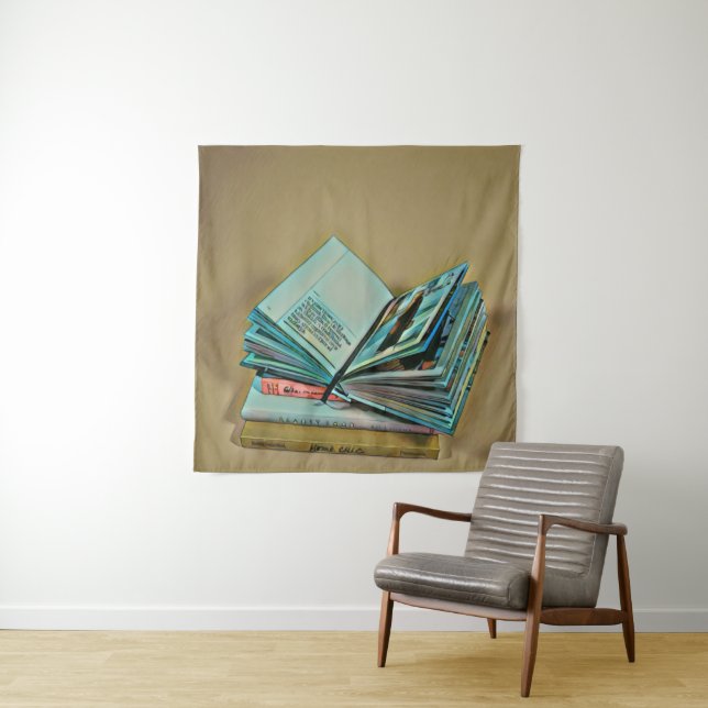 Tenture Œuvre d'art pour amateur de livres (En situation)