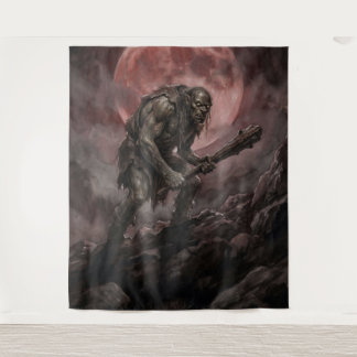 Tenture Ogre sous la Lune de Sang