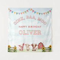 Oink Baa Moo Cute Animaux de ferme heureux anniver