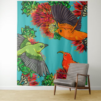 Tenture oiseau hawaïen autochtone