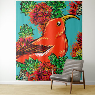 Tenture oiseau hawaïen autochtone