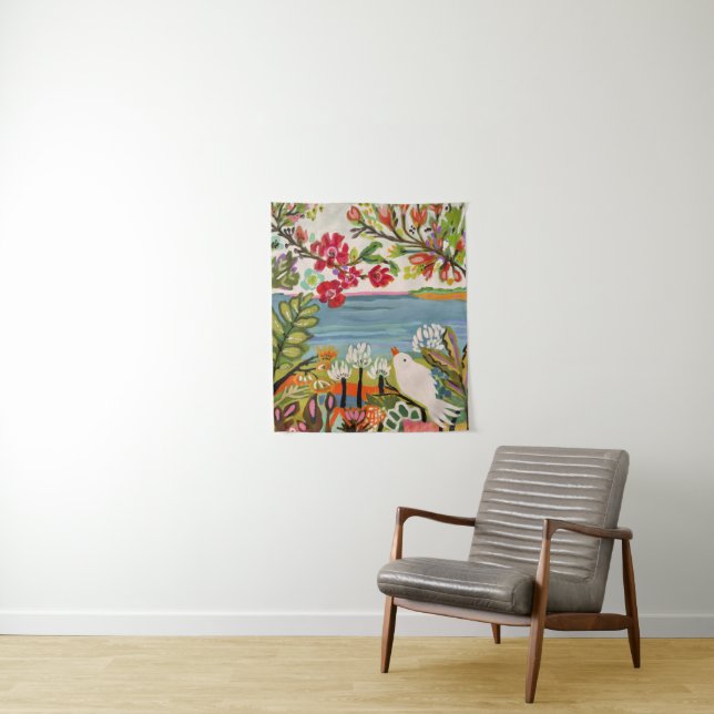 Tenture Oiseaux dans le jardin (En situation)