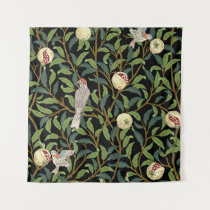 Tenture oiseaux vintages dans le feuillage avec oiseaux et