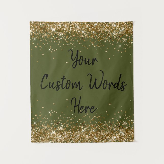 Tenture Olive Green Backdrop Anniversaire de fête Photo Bo (Devant)