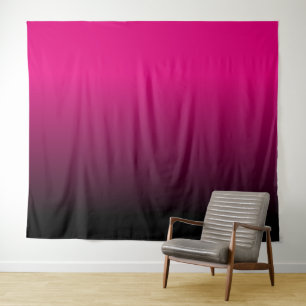 Tenture Ombre noir et rose chaud personnalisable