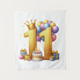 Tenture Onzième anniversaire doré