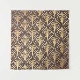 Tenture Or Art Déco : Luxe géométrique minimaliste
