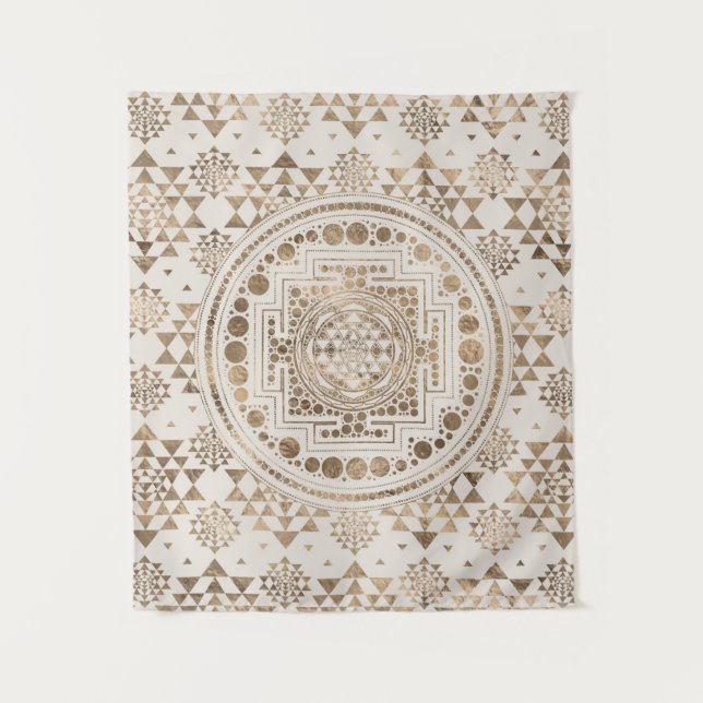 Tenture Or de pastel de Sri Yantra/Sri Chakra (Devant)