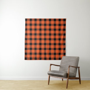 Tenture Orange Buffalo Country Lumière Plaid