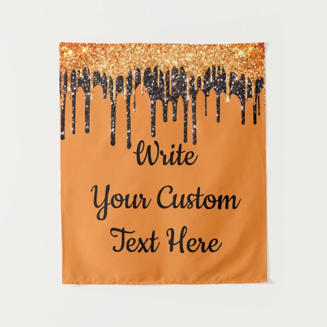 Tenture Orange Halloween Party Photo Booth Backdrop Prop (Devant)