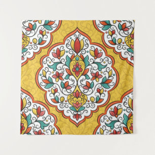 Tenture Ornement floral : motifs turcs indiens.