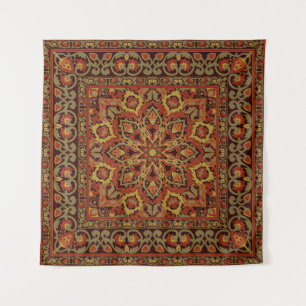 Tenture Ornement floral oriental avec cadre Motif
