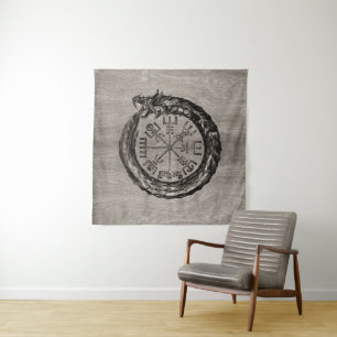 Tenture Ouroboros avec Vegvisir