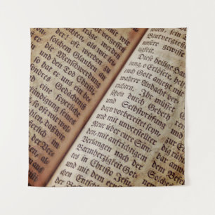 Tenture Page du livre biblique écriture texture