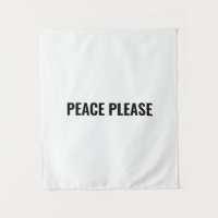 Paix s'il vous plaît blanc noir simple manifestati