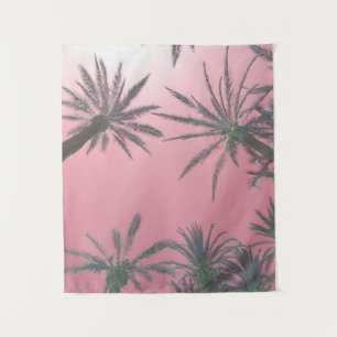 Tenture Palmiers Pastel Pink Sunset