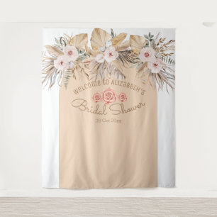 Tenture Pampas herbe fleurie douche nuptiale mariage marié