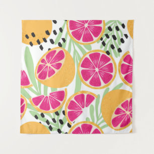 Tenture Pamplemousse & Feuilles : Vintage tropical