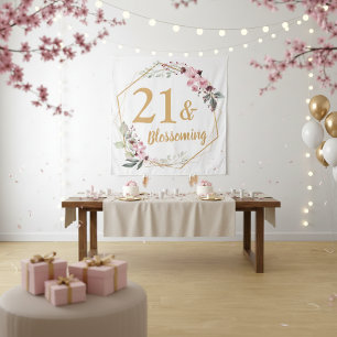Tenture Panneau de 21 ans avec cerisier en fleurs 21