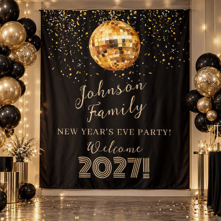 Tenture Panneau de bienvenue à la fête du Nouvel An avec b