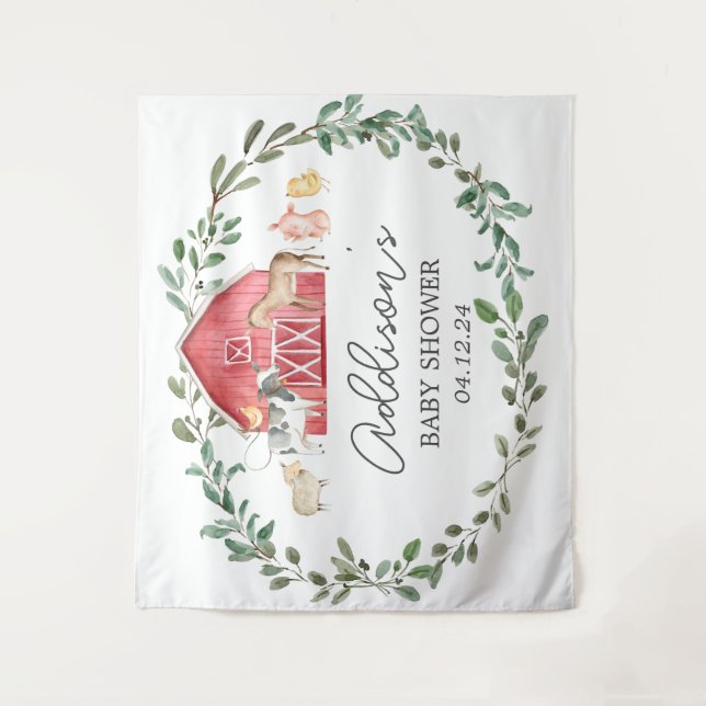 Tenture Panneau de bienvenue de ferme moderne Affiche de b (Devant)