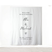 Panneau de bienvenue de mariage minimaliste élégan
