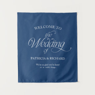 Tenture Panneau de bienvenue de mariage minimaliste modern