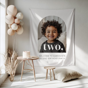 Tenture Panneau de bienvenue pour le 2ème anniversaire ave