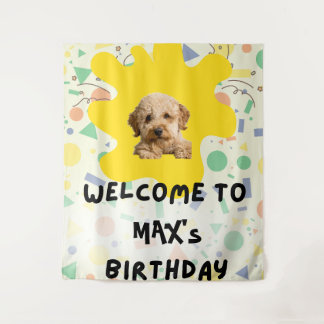 Tenture Panneau de bienvenue pour le premier anniversaire