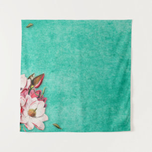 Tenture Papier magnolia fleur vintage vieux