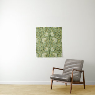 Tenture Papier peint floral bleu Pimpernel de William Morr