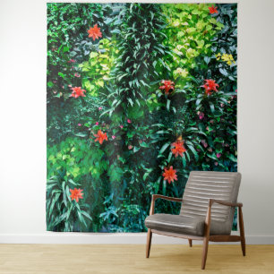Tenture Papier Peint Floral Île de Plage Tropicale Mur