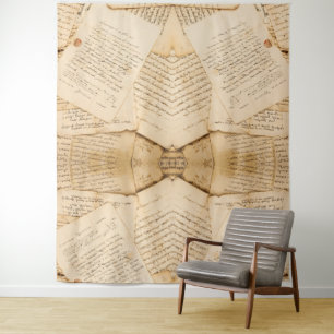 Tenture Papier Peint Motif de Feuillets Rustique
