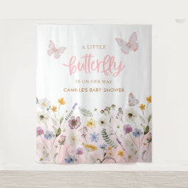 Tenture Papillon et Baby shower Fleur sauvage