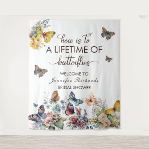 Tenture Papillons Floral   Bienvenue à la Mariée