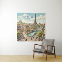 Paris France Voyage Art Rétro