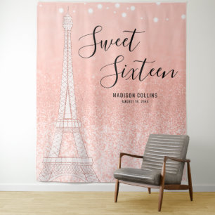 Tenture Paris Rose Gold Parties scintillant Lights Sweet 1