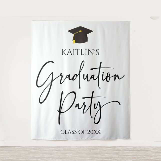 Tenture Parti minimaliste moderne élégante Graduation (Devant)