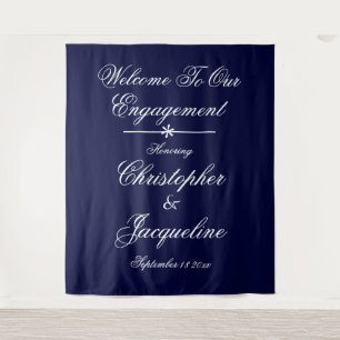 Tenture Partie d'engagement Simple Chic Marine arrière-pla