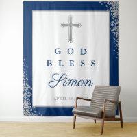 Parties scintillant Argent Marine Bleu Personnalis
