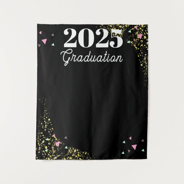 Tenture Parties scintillant Confetti Graduation Contexte (Devant)