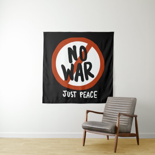 Tenture Pas de guerre juste la paix (En situation)