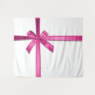 Tenture Pastel Pink Satin Ribbon Bow fête d'anniversaire