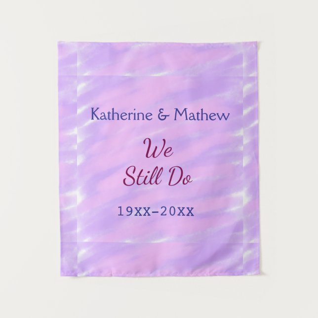 Tenture Pastel rose violet Vow renouvellement anniversaire (Devant)