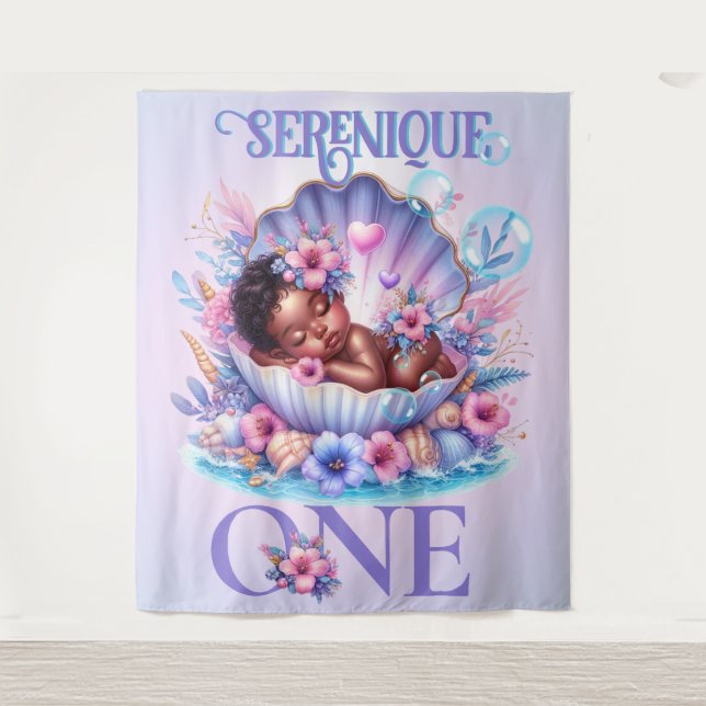 Tenture Pastel Under the Sea 1er anniversaire Africain-Amé (Devant)